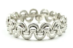 Baguette Diamond 15.00 Carats Bracelet 18k White Gold