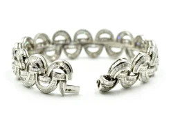 Baguette Diamond 15.00 Carats Bracelet 18k White Gold