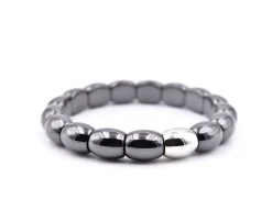 Black Ceramic and 18k White Gold Station Bracelet