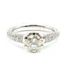 0.75 Carat Round Brilliant Cut Diamond 14k White Gold Engagement Ring