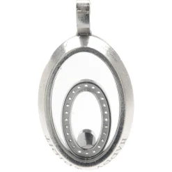 Chopard 18 Karat White Gold Happy Diamond Floating Pendant