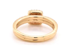 0.9 Ct 14 Karat Yellow Gold Diamond Wed Set