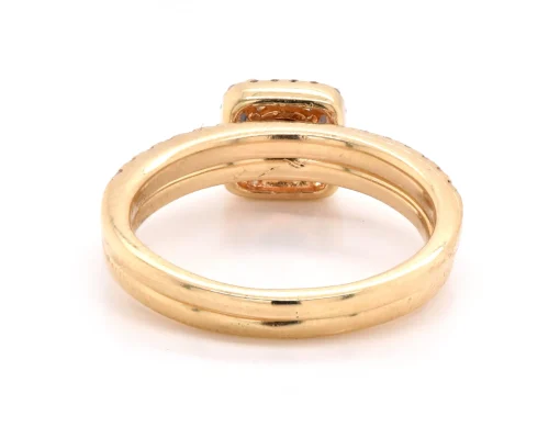 0.9 Ct 14 Karat Yellow Gold Diamond Wed Set