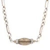 David Yurman Sterling Silver and 18 Karat Yellow Gold Smoky Quartz and Diamond Figaro Bijoux Necklace