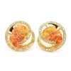 De Grisogono 18 Karat Yellow Gold Citrine and Yellow Diamond Swirl Earrings