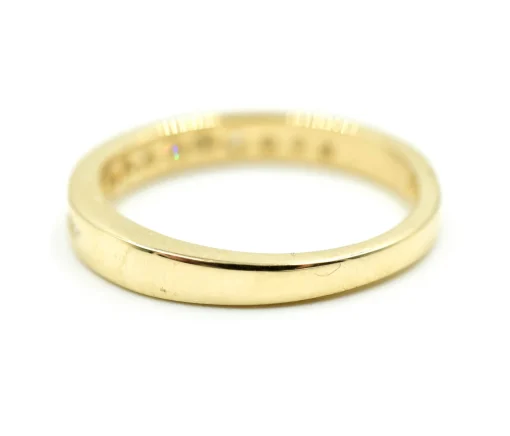 Diamond Channel Set Wedding Band 14k Yellow Gold