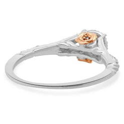 Disney 10 Karat Two Tone Diamond “Rose” Engagement Ring