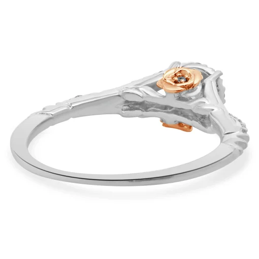 Disney 10 Karat Two Tone Diamond “Rose” Engagement Ring