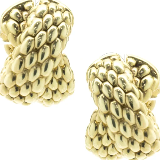 Fope 18 Karat Yellow Gold Mesh Earrings