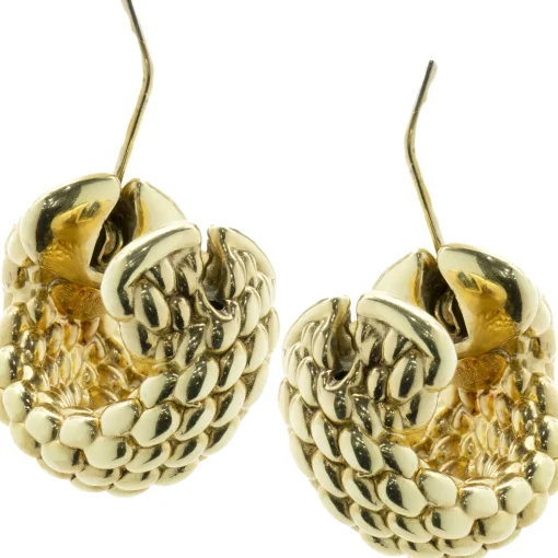 Fope 18 Karat Yellow Gold Mesh Earrings