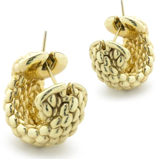 Fope 18 Karat Yellow Gold Mesh Earrings