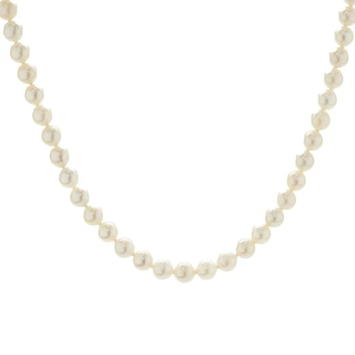 Freshwater Pearl Necklace with 14 Karat Yellow Gold Clasp