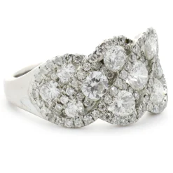 Gabriel & Co. 14 Karat White Gold Diamond Lace Cigar Band