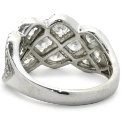 Gabriel & Co. 14 Karat White Gold Diamond Lace Cigar Band