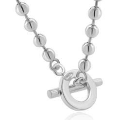 Gucci Sterling Silver Boule Beaded Necklace