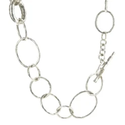 Ippolita Sterling Silver Hammered Circle Link Necklace