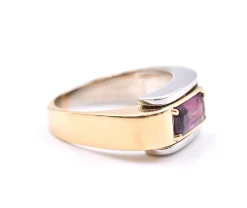 Jean Francois Albert 18 Karat Two Tone Rhodolite Garnet Ring