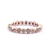 14K Rose Gold Diamond Band
