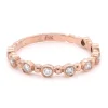 14k Rose Gold Diamond Stackable Anniversary Ring