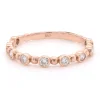 14k Rose Gold Diamond Stackable Anniversary Ring