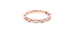 14k Rose Gold Diamond Stackable Anniversary Ring