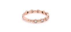 14k Rose Gold Diamond Stackable Anniversary Ring