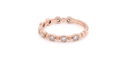 14k Rose Gold Diamond Stackable Anniversary Ring