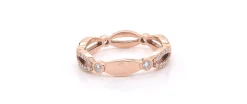 14k Rose Gold Diamond Stackable Anniversary Ring