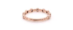 14k Rose Gold Diamond Stackable Anniversary Ring