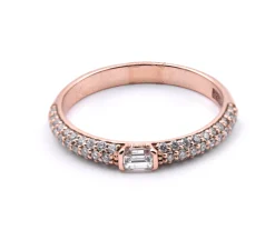 14k Rose Gold Diamond Wedding Band