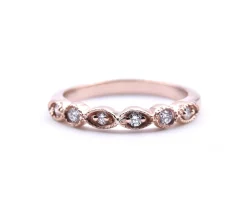 14k Rose Gold Diamond Wedding Band