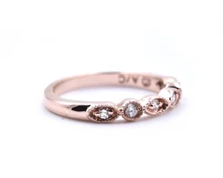 14k Rose Gold Diamond Wedding Band