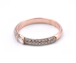 14k Rose Gold Diamond Wedding Band