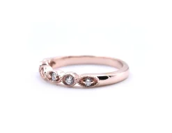 14k Rose Gold Diamond Wedding Band