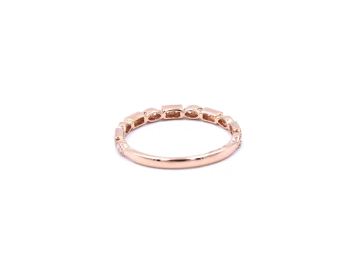 18k Rose Gold Diamond Wedding Band