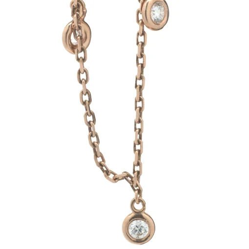 14k Rose Gold Diamonds by the Yard Necklace