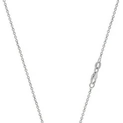 14k Two Tone Chocolate and White Diamond Oval Pendant Necklace