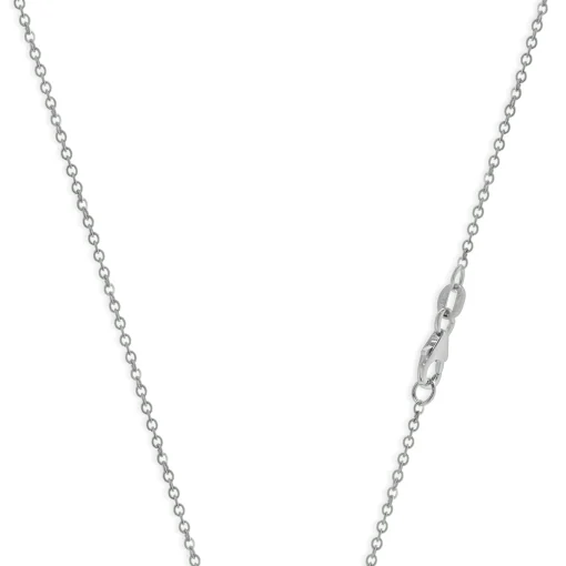 14k Two Tone Chocolate and White Diamond Oval Pendant Necklace