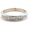 14k White Gold And Channel-Set Princess Diamond Band Ring 0.50cttw