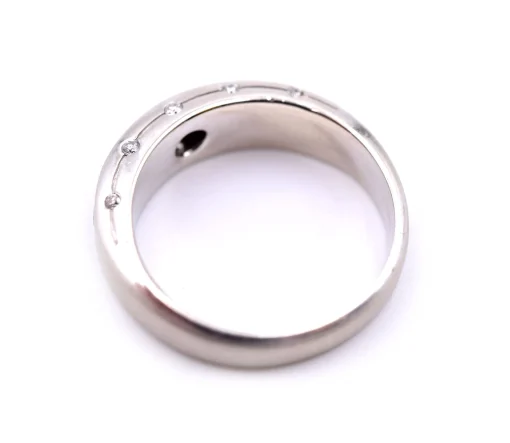 14k White Gold Contemporary Diamond Band