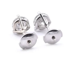 14k White Gold 2.08cttw Diamond Stud Earrings