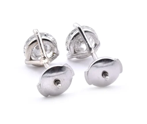 14k White Gold 2.08cttw Diamond Stud Earrings