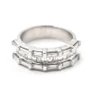 14k White Gold Diamond Band
