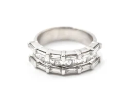 14k White Gold Diamond Band