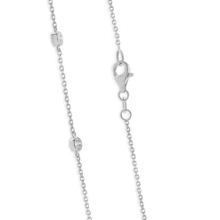 14k White Gold Diamond By The Yard Necklace