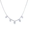 14k White Gold Diamond Dangle Necklace