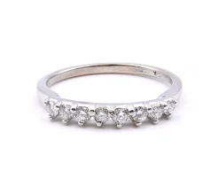 14k White Gold Diamond Wedding Band