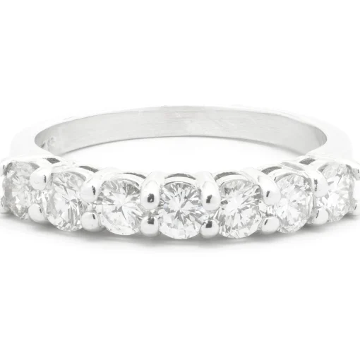 14k White Gold Diamond Wedding Band