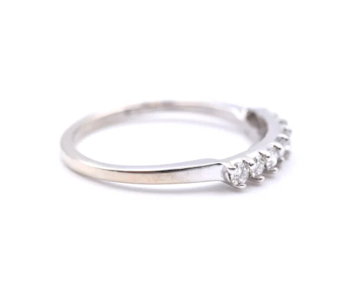 14k White Gold Diamond Wedding Band