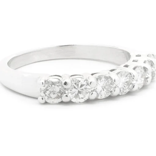 14k White Gold Diamond Wedding Band